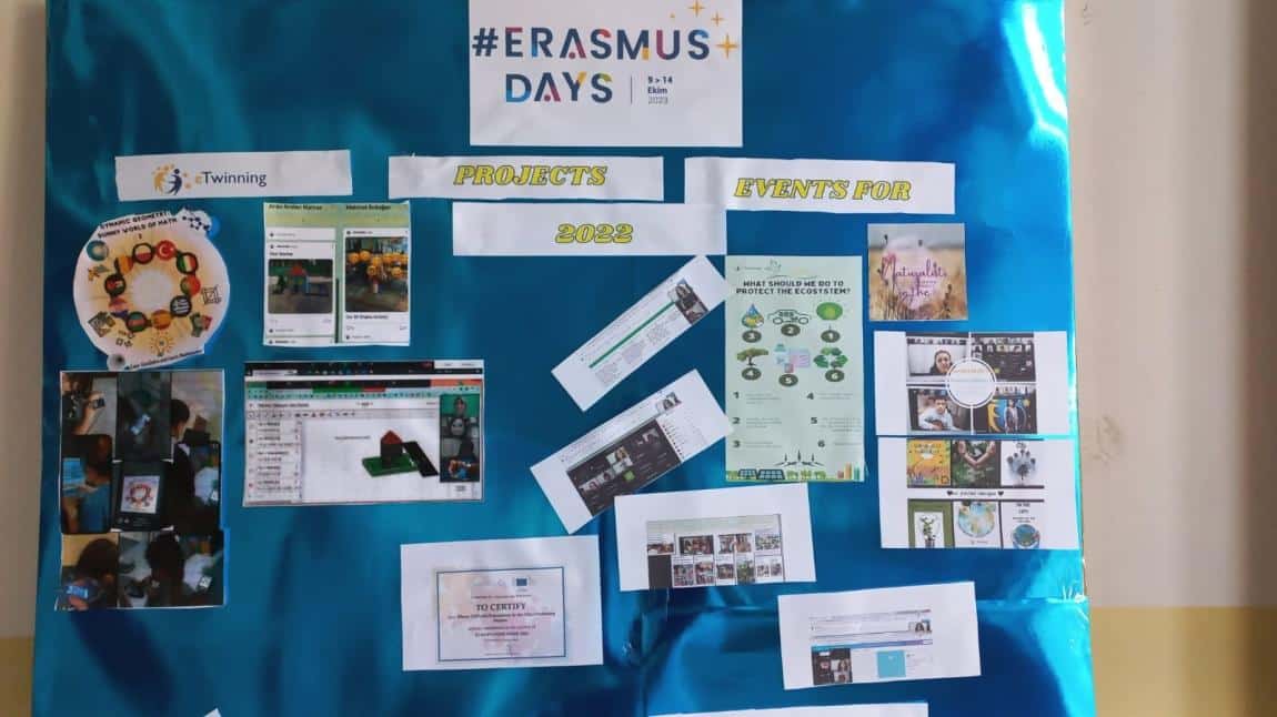 ERASMUS GÜNLERİ (#ErasmusDays) eTwinning proje çalışmalarını içeren sergi yapıldı.